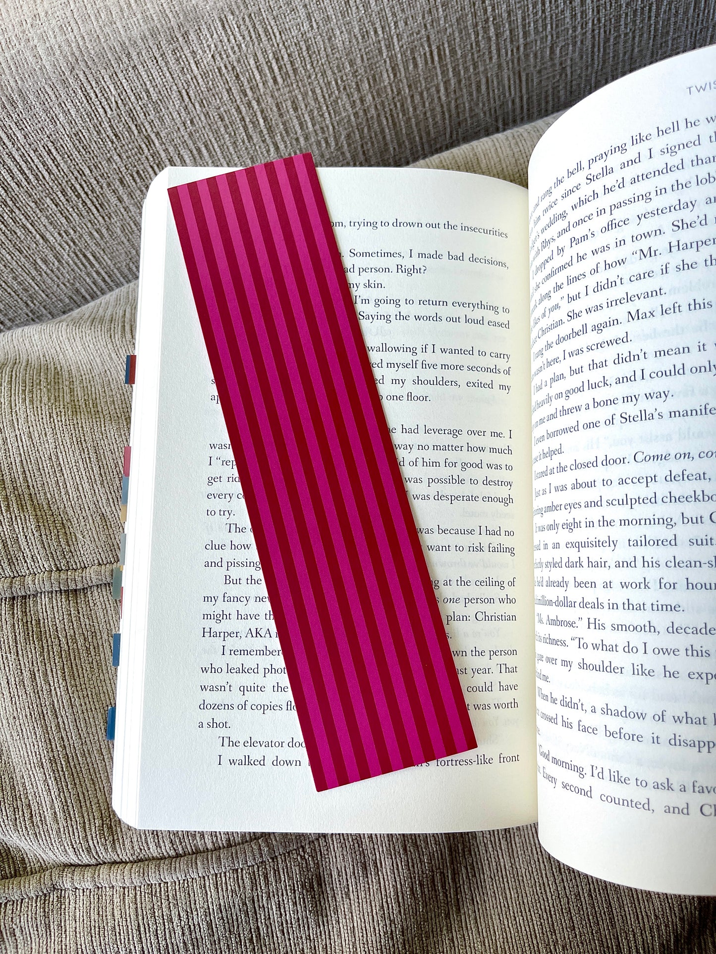 Raspberry Beach Towel Bookmark