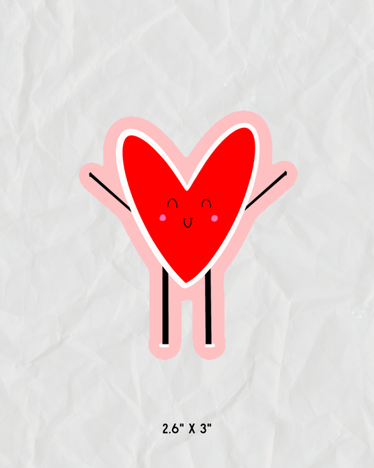 Funny Valentine Heart Sticker