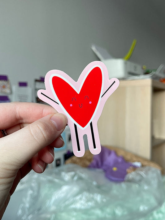 Funny Valentine Heart Sticker