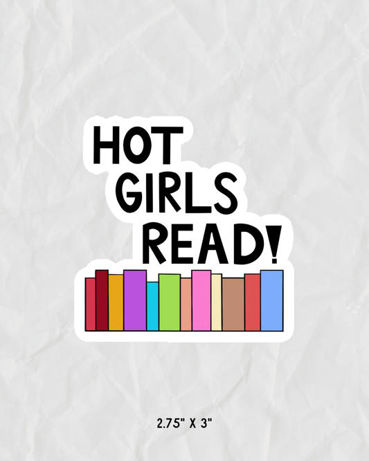 Hot Girls Read Sticker