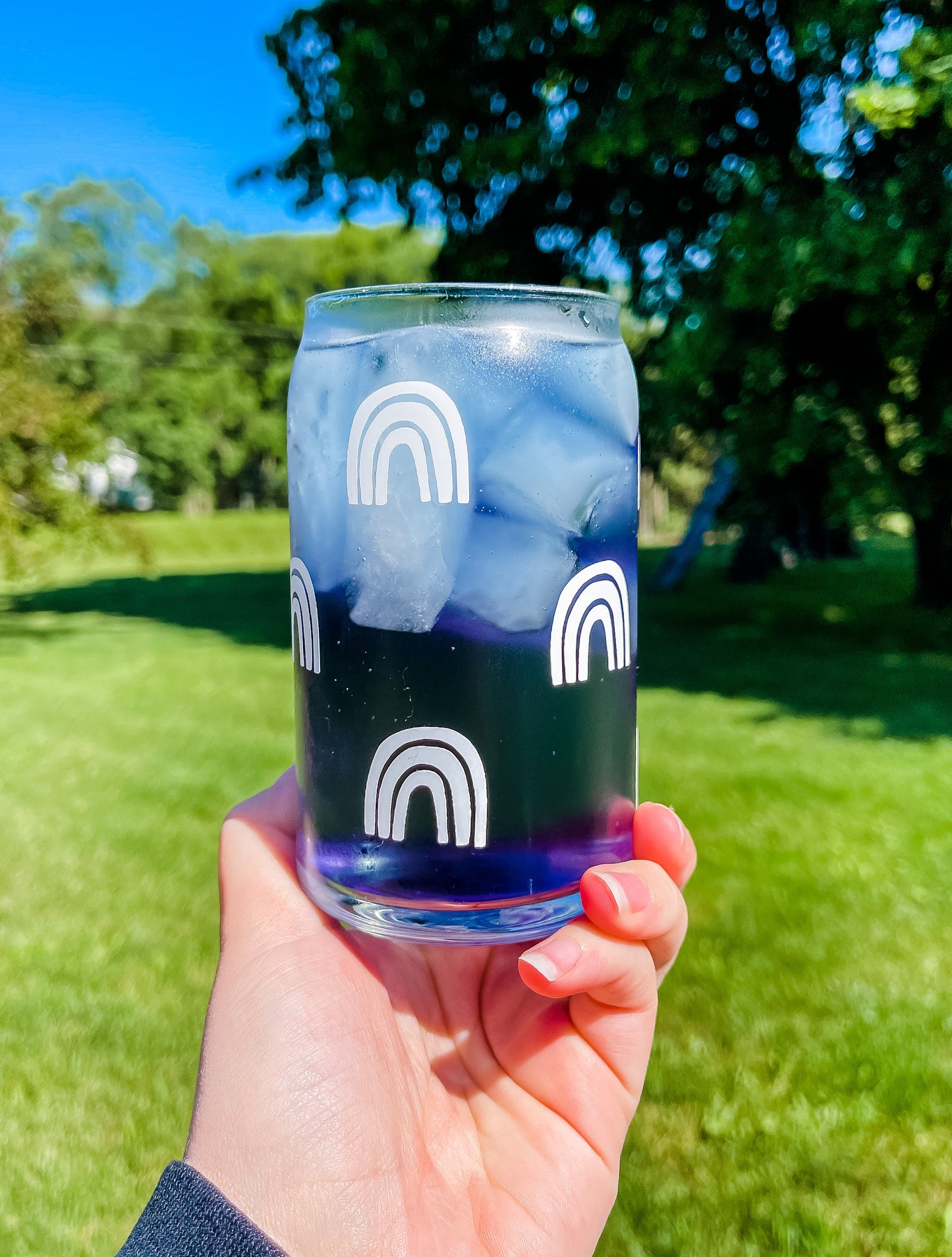 Rainbow Glass Cup