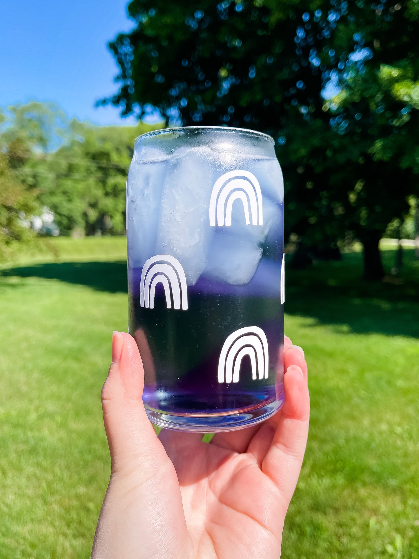 Rainbow Glass Cup