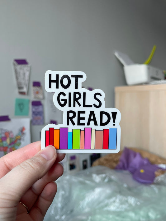 Hot Girls Read Sticker