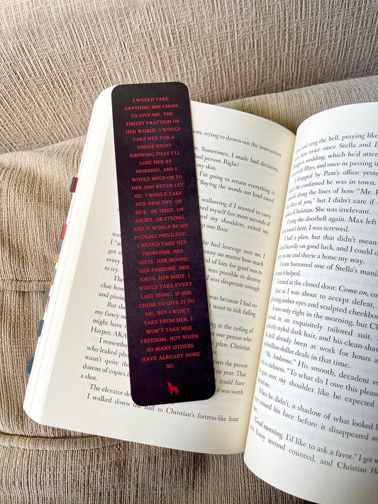 Bride Love Confession Bookmark