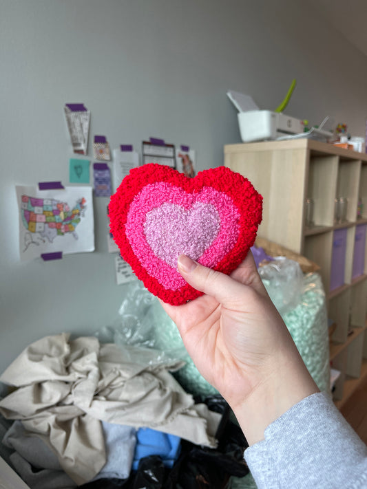 Triple Hearts Mug Rug