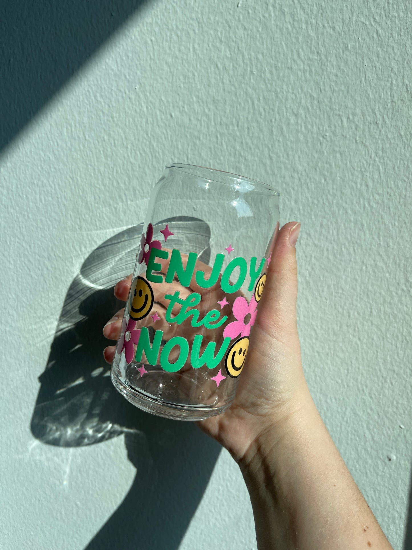 Enjoy The Now Glass Cup