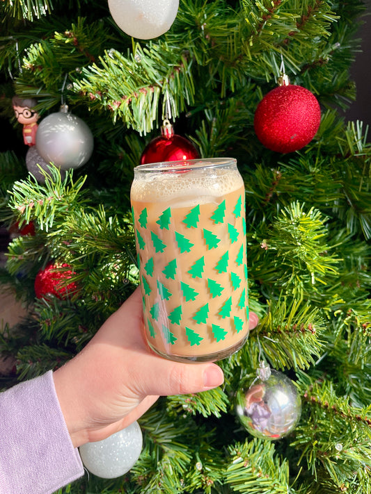 Christmas Tree Glass Cup