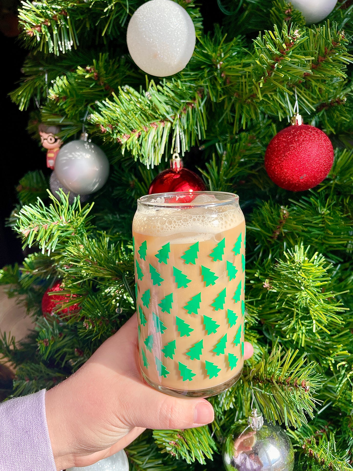 Christmas Tree Glass Cup