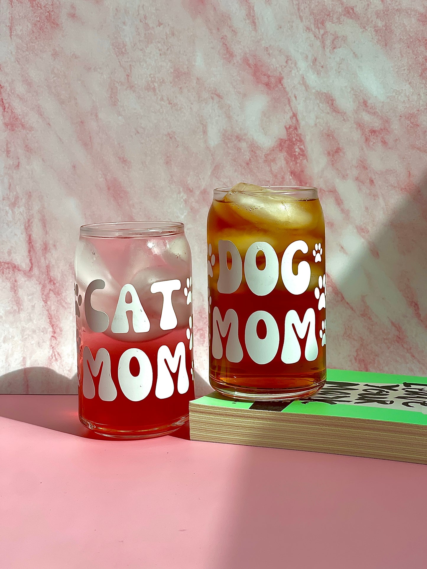 Dog Mom Glass Cup