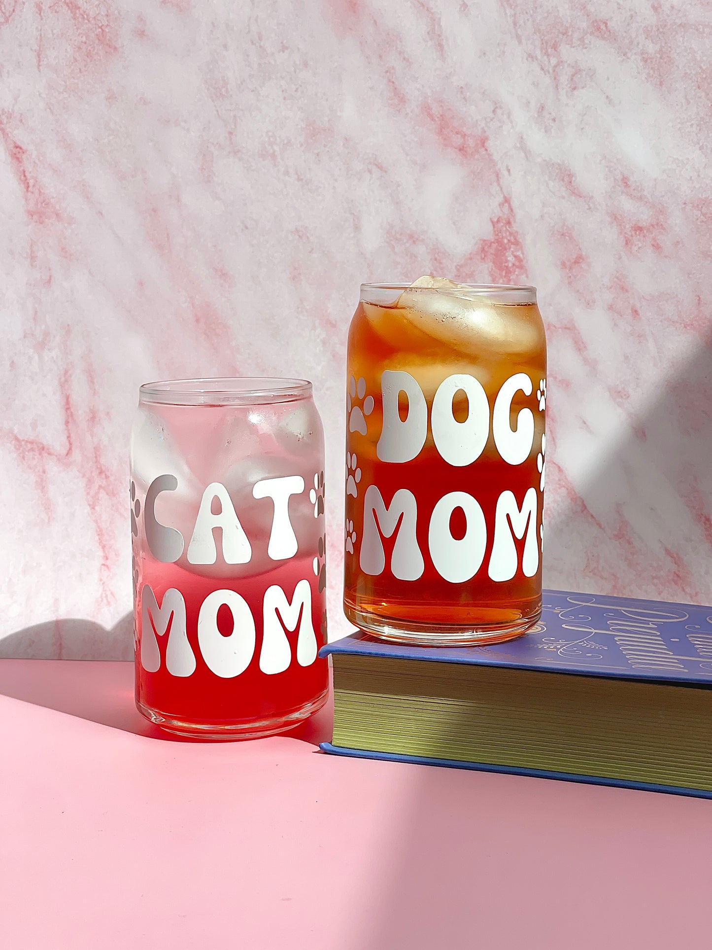 Dog Mom Glass Cup