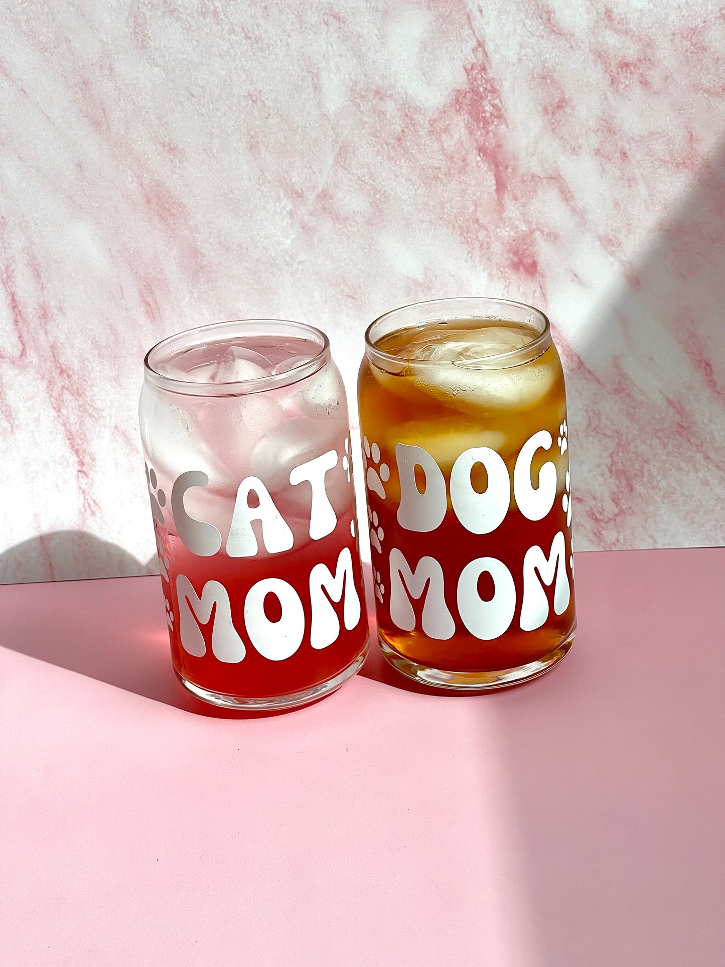 Dog Mom Glass Cup