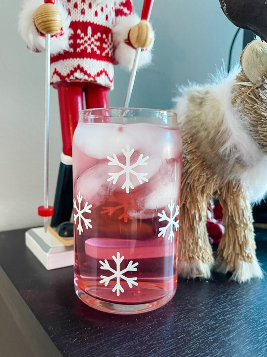 Snowflake Glass Cup