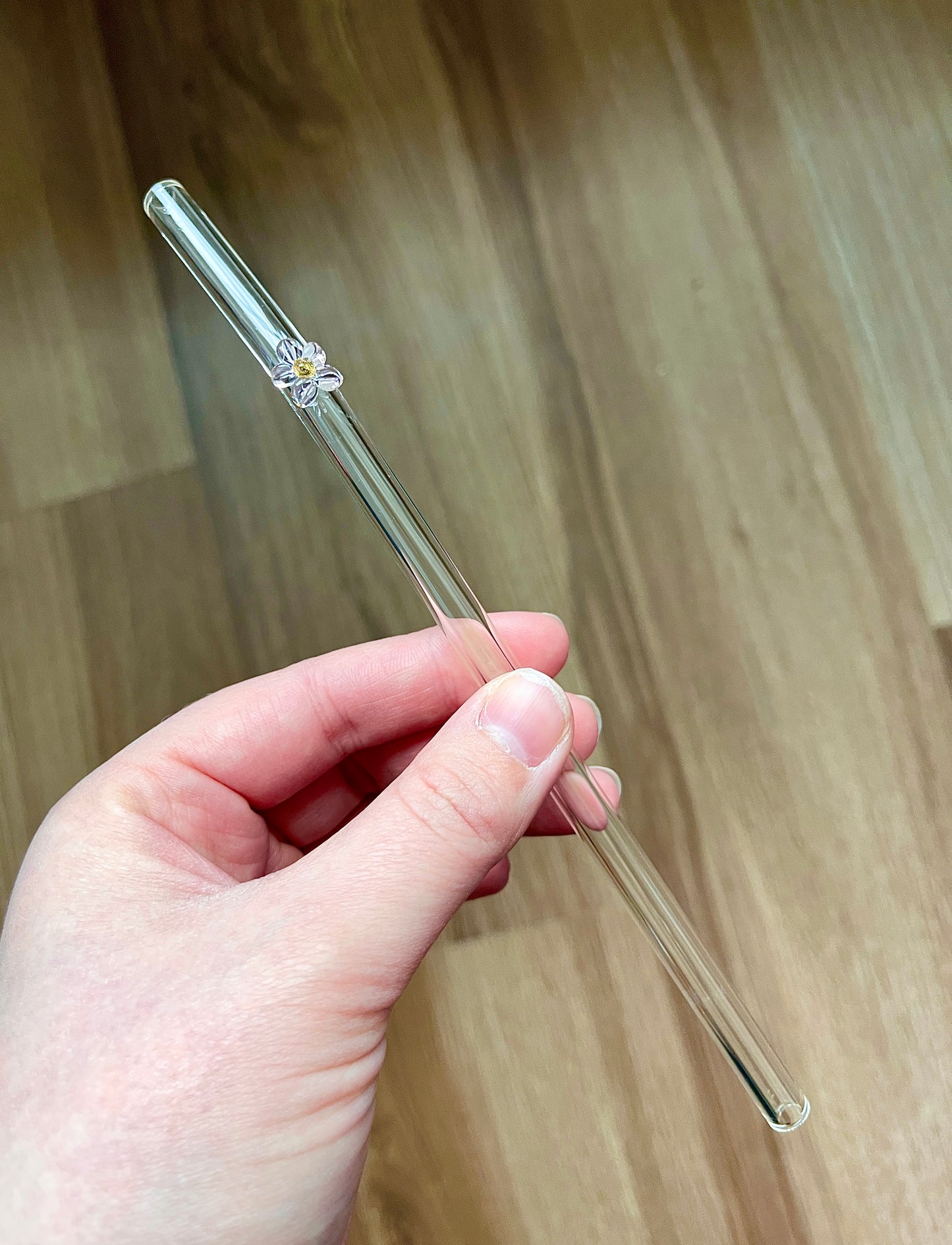 Flower Glass Straw