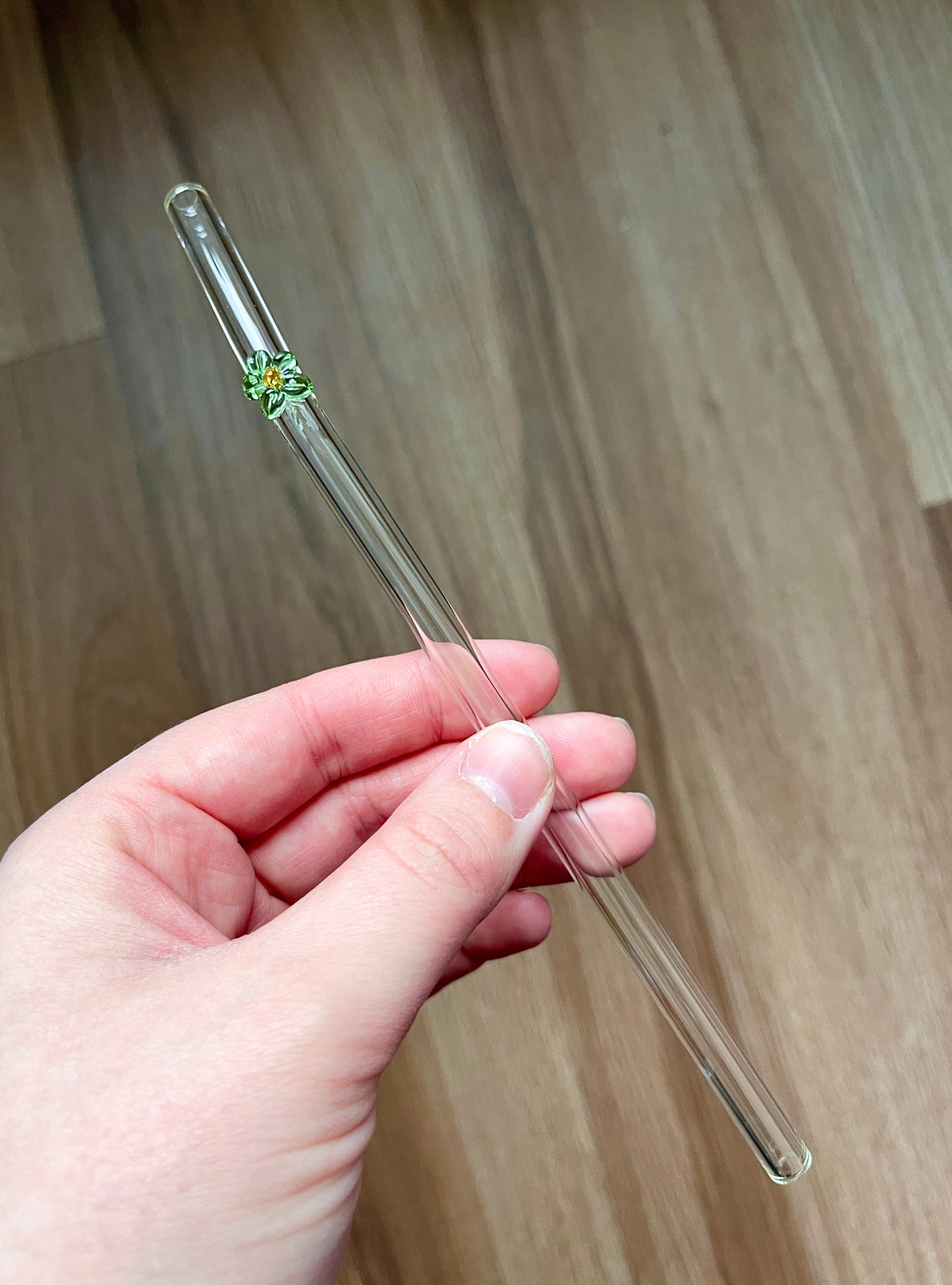 Flower Glass Straw