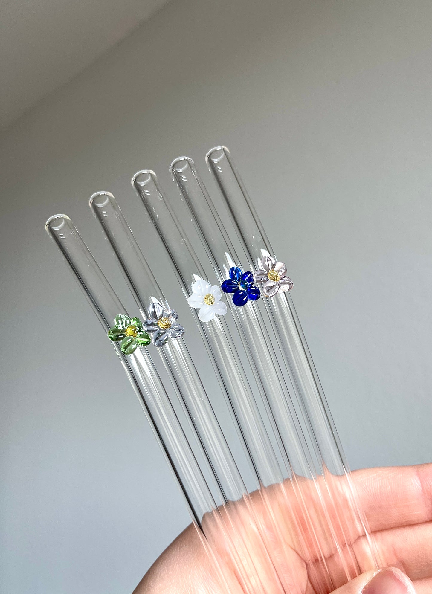 Flower Glass Straw